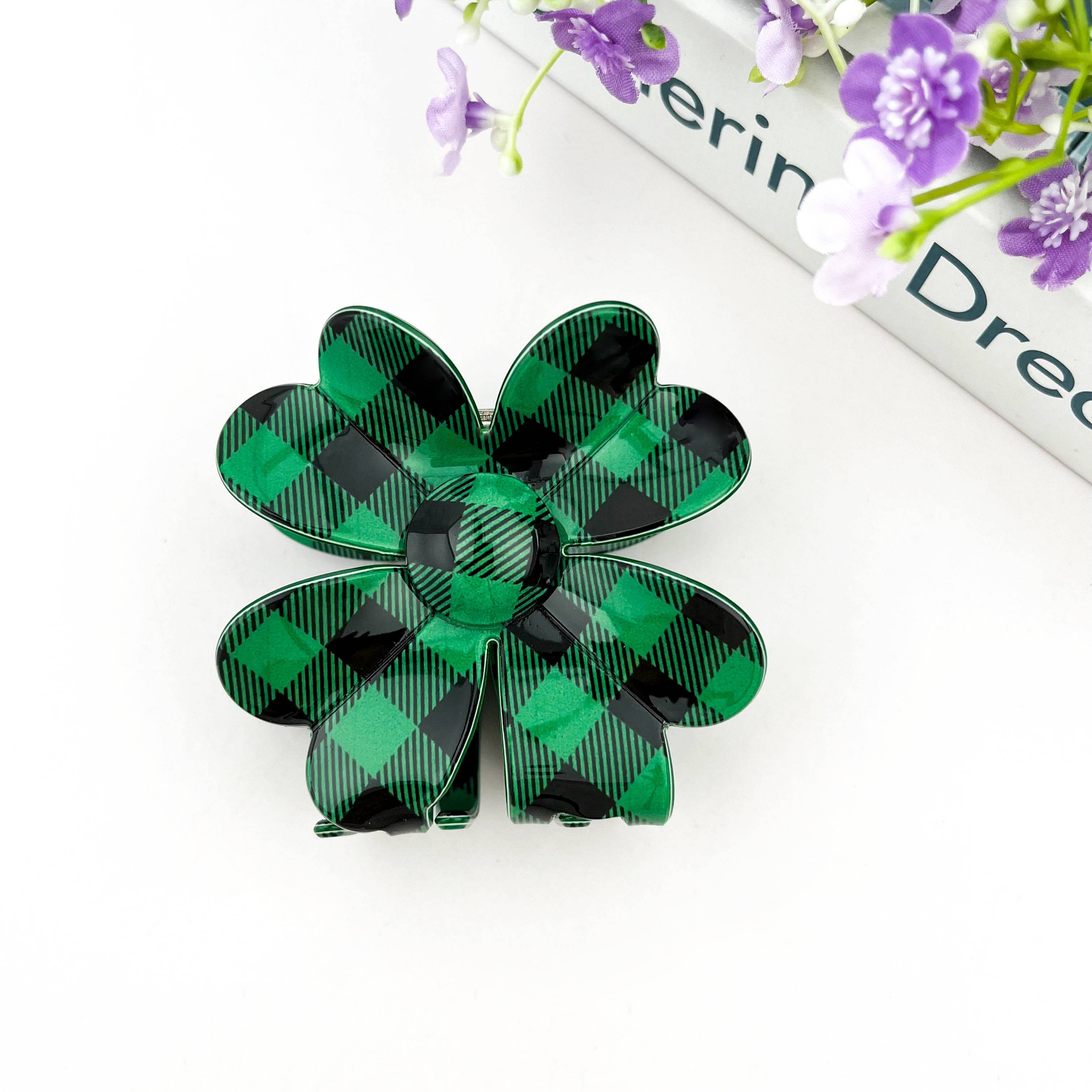 SoapElenGlen - Wholesale Hair Clip - Women's - Four-leaf Clover Claw Clip, St. Patrick's Day Hair Clip0