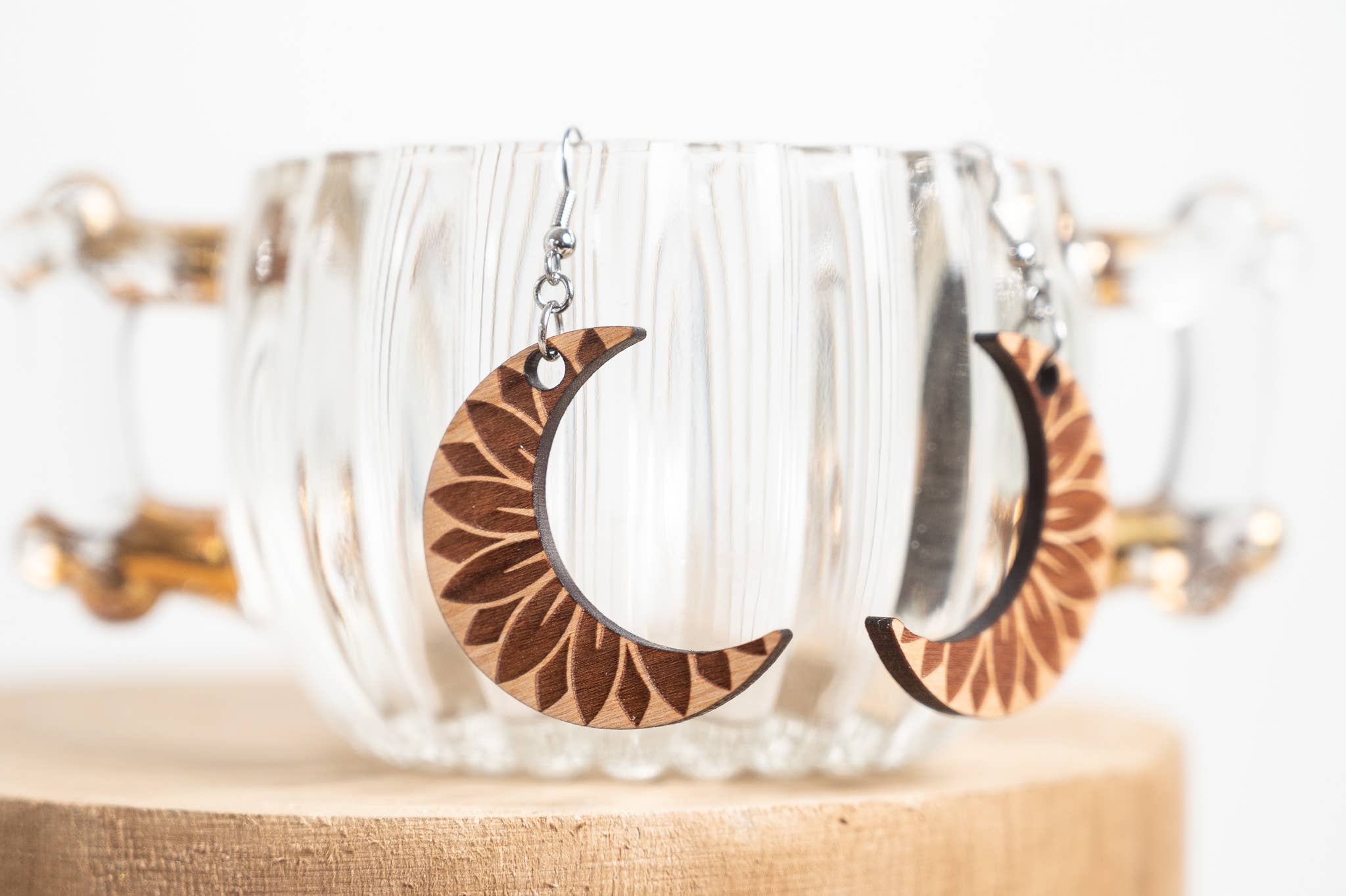 HoneyGlow Designs - Wholesale Dangle Earrings - Moon Sunflower Earrings3