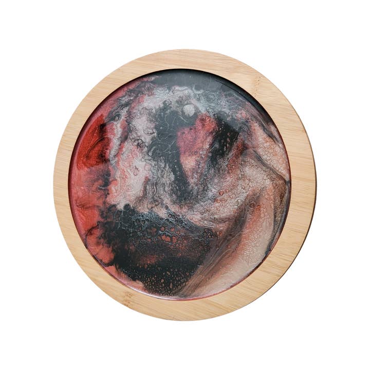 Lazy Susan Rotonda in Resina da 10" – Giradischi Artigianale Unico nel suo Genere di Blue Bourbon Designs per la vendita all'ingrosso da parte di Blue Bourbon Designs