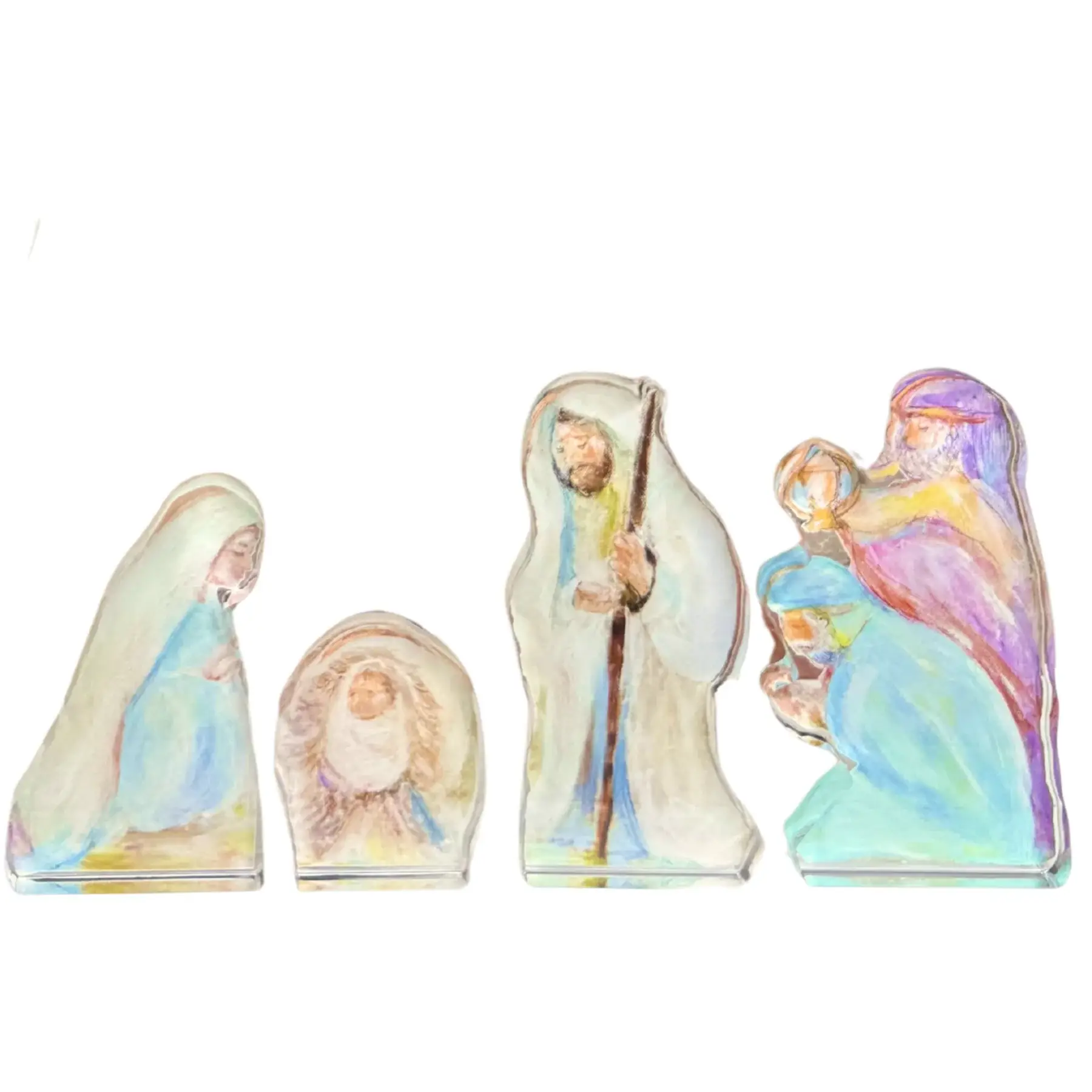 MK Decker Designs - Wholesale Decorative Tabletop Object - “Nativity 7 Piece Set” Acrylic Shelfie6