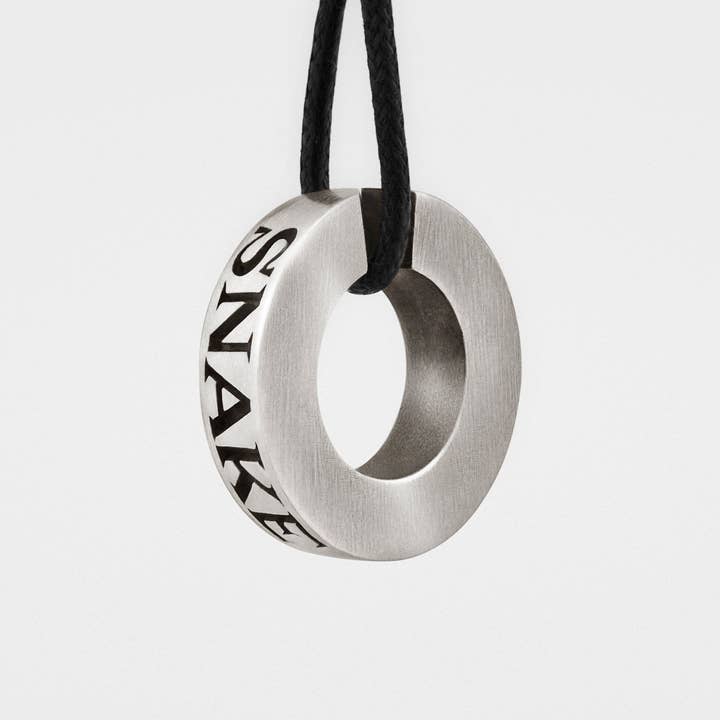 Snake Bones Ring Pendant in Oxidized Sterling Silver for wholesale by Snake Bones
