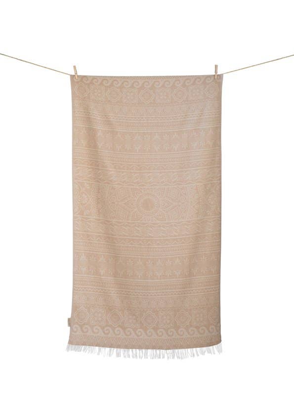 AELIA ANNA - Wholesale Beach Towel - BEACH TOWEL ELLINIKO BEIGE