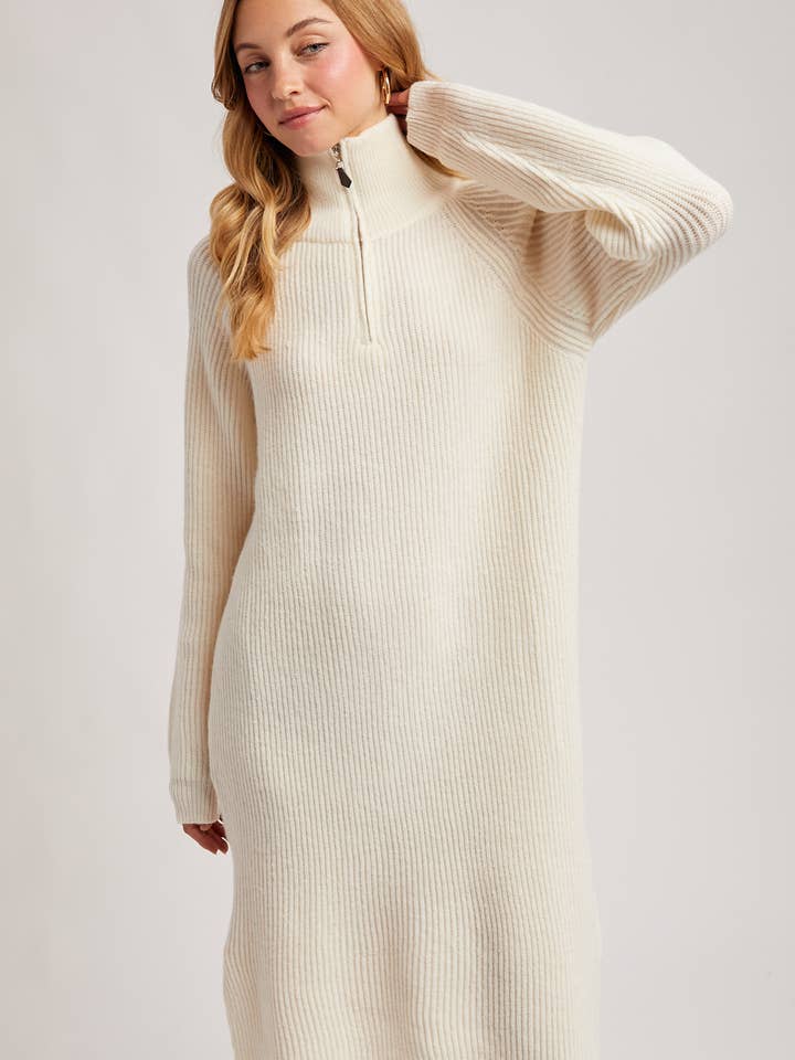 Bluivy - Wholesale Dress - Women's - QUARTER ZIP SWEATER DRESS19
