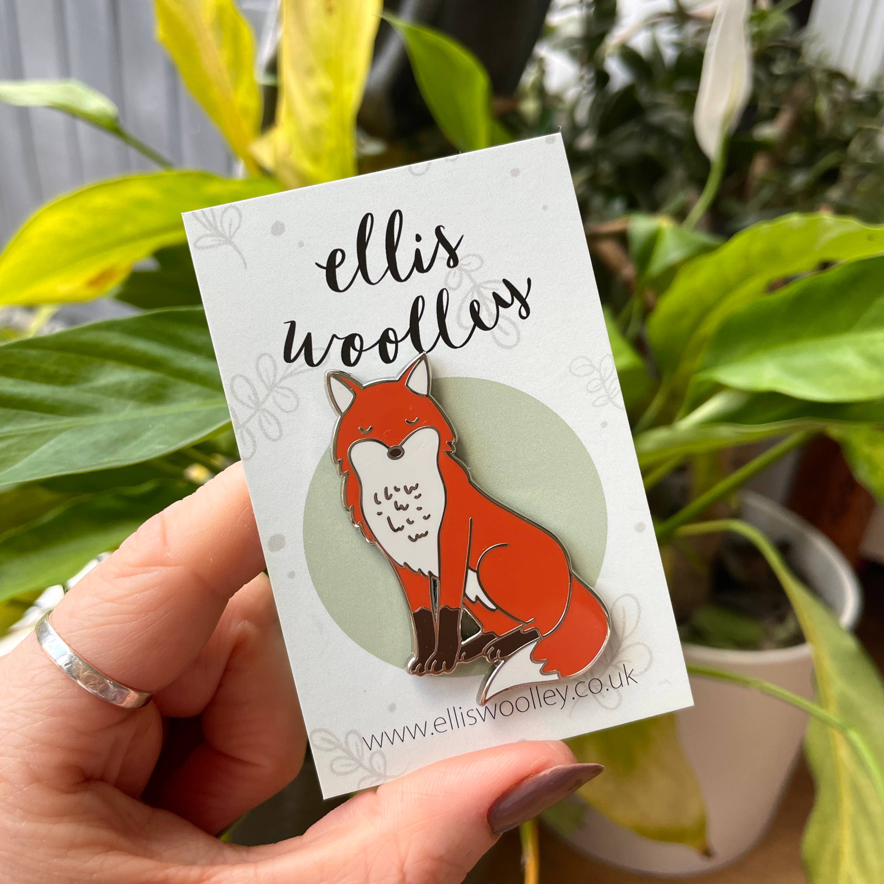 Ellis Woolley Illustration - Wholesale Lapel Pin/Button - Fox Hard Enamel Pin2