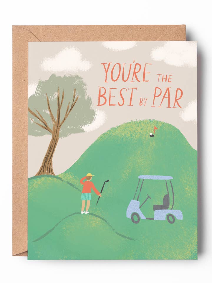 Biglietto da Golf per Papà | "Sei il Migliore di Tutti" per la vendita all'ingrosso da parte di Chloe Welch Art