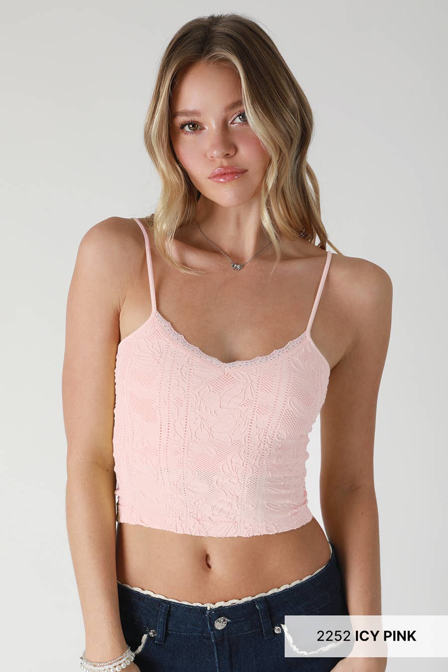 NIKIBIKI – wholesale Camisole – Women′s – NS8384 - Double Lace Trim Cami0