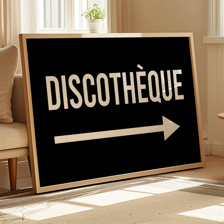 Discotheque Disco Arrow Art Print - Landscape for wholesale by BOOBOOSKINS