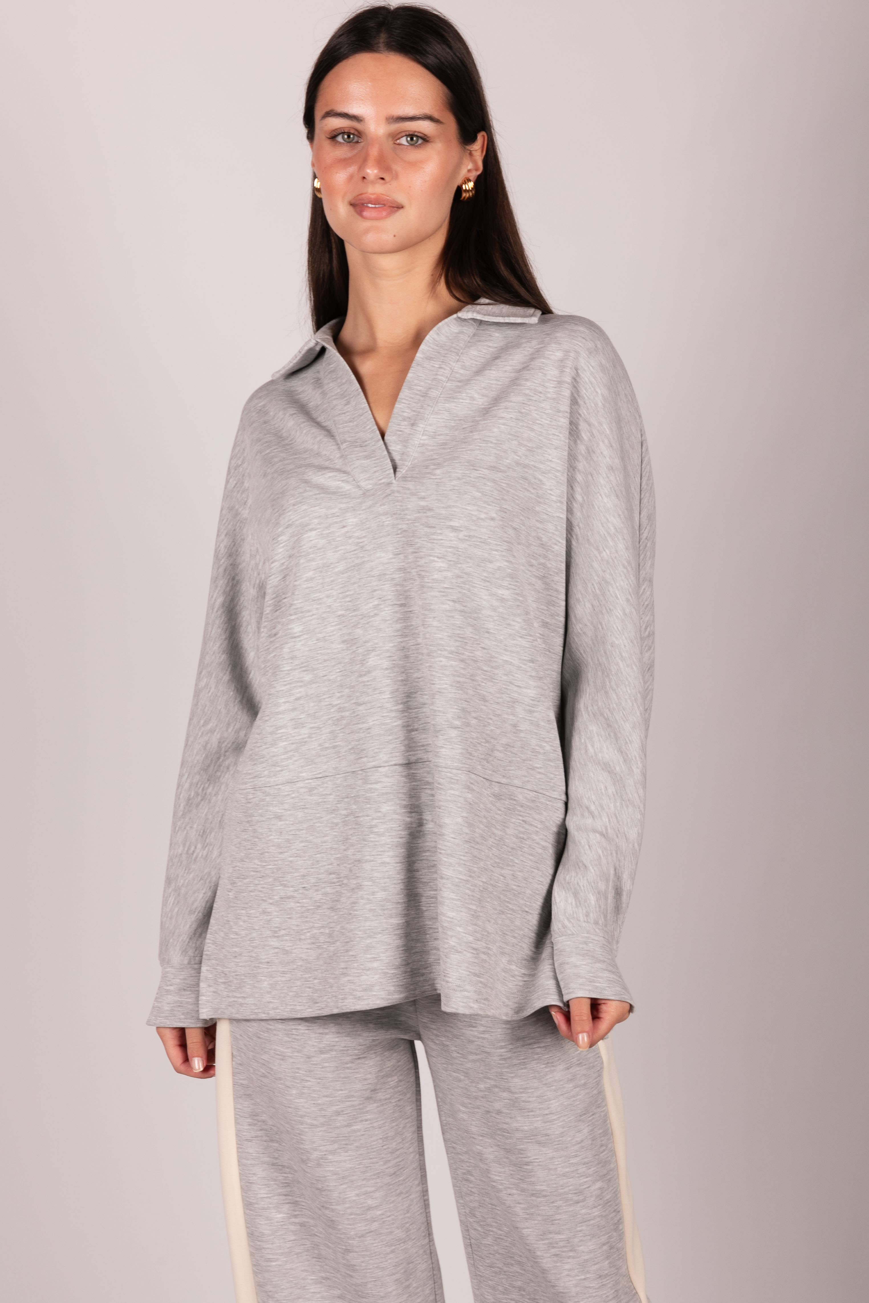 P. CILL - Wholesale T-Shirt - Women's - P. CILL Butter Modal Collared Long Sleeve Top30