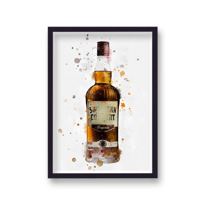 Spirit Graphic Splash Print Southern Comfort Inspired for wholesale by Gallery Print and Art