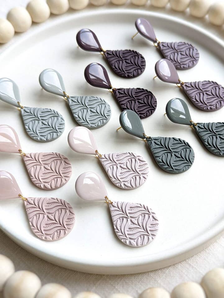 Double Textured Teardrop - Pebbles Palette #1 for wholesale by Momo Studio LLC