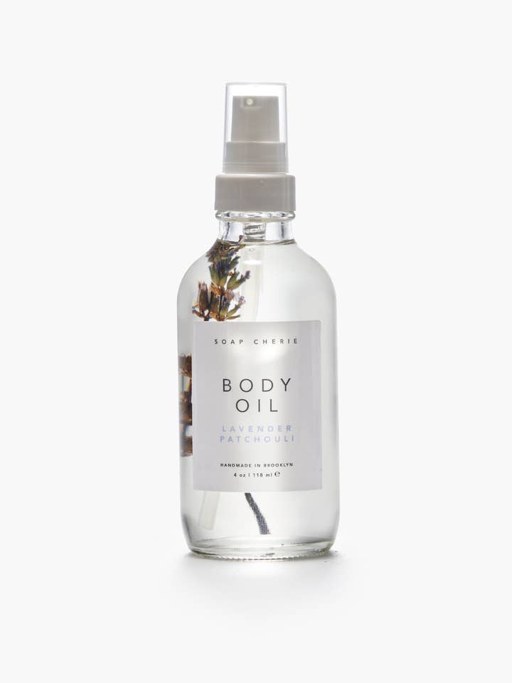 Body Oil Lavender Patchouli for wholesale by SOAP CHERIE