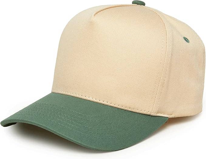 Funky Junque - Wholesale Baseball Cap - Unisex - Two Tone Vintage Snapback Hat - Sage/Beige0