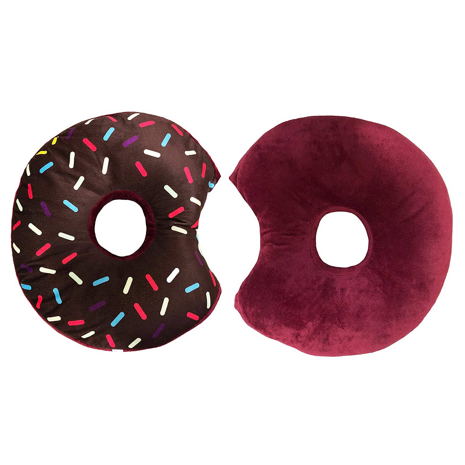 TRUYOND - Wholesale Throw/Decorative Pillow - Donut Pillow for Ear Piercings, Side Sleeping - Brown 3