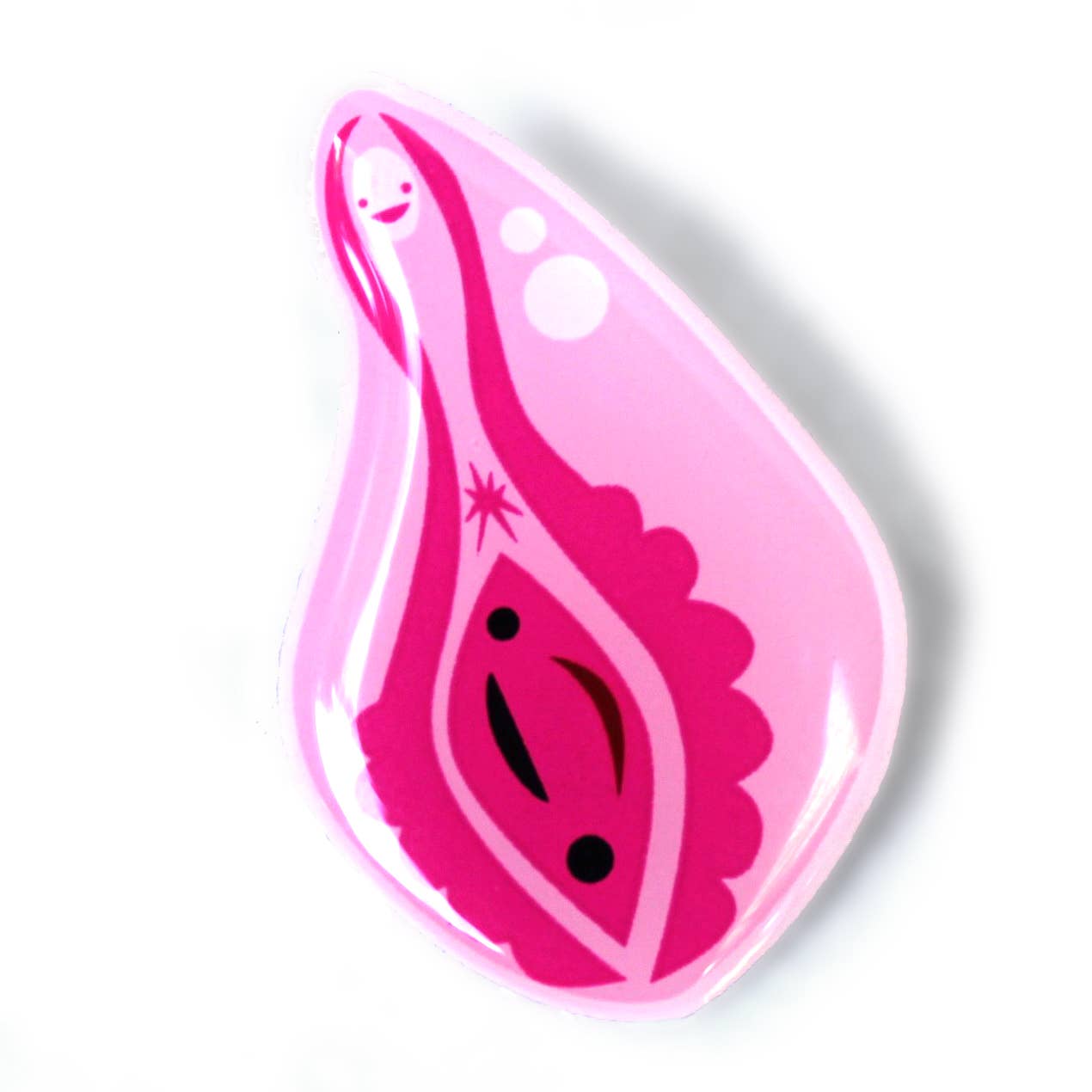 I Heart Guts | Organ Plushies Wholesale - Wholesale Lapel Pin/Button - Vagina + Vulva Lapel Pin - Hooray for the Vajayjay!0
