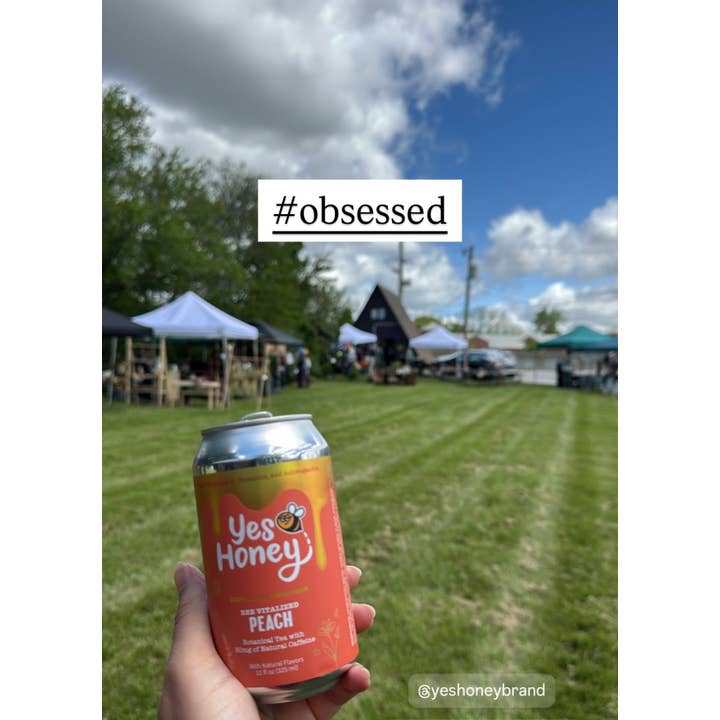 Yes Honey - Wholesale Soda/Carbonated Drink - Yes Honey - 100% Honey Sweetened Soda - Peach Vitality7