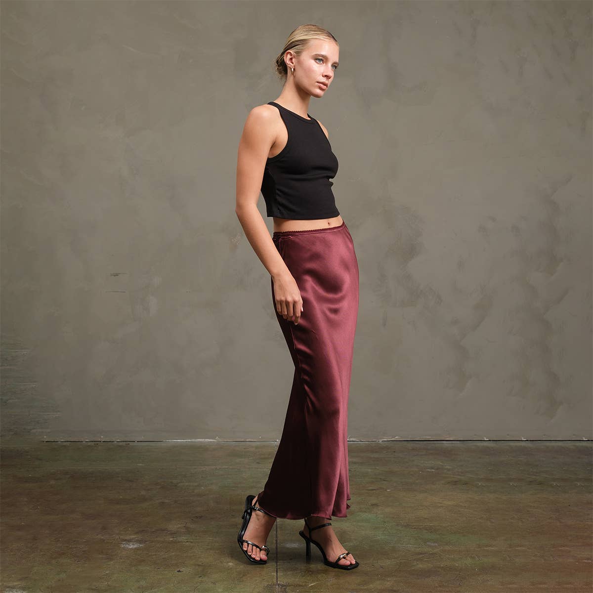 RAISONNEL - Wholesale Skirt - Women's - Satin Slip Skirt - RS104915