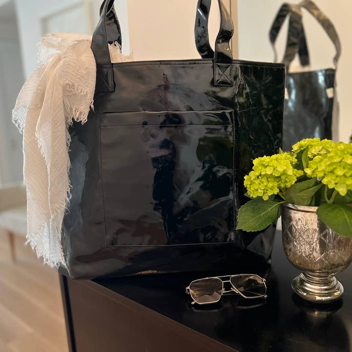 Quilted Koala - Wholesale Tote Bag - Unisex - Black Metallic Everything Tote Bag NEW!