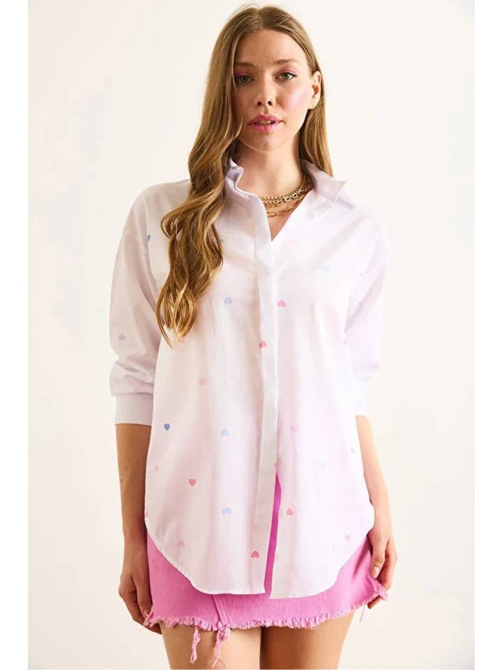 Hoxton Gal – wholesale Buttoned-down shirt – Women's – Oversized Poplin Shirt with Hidden Placket28
