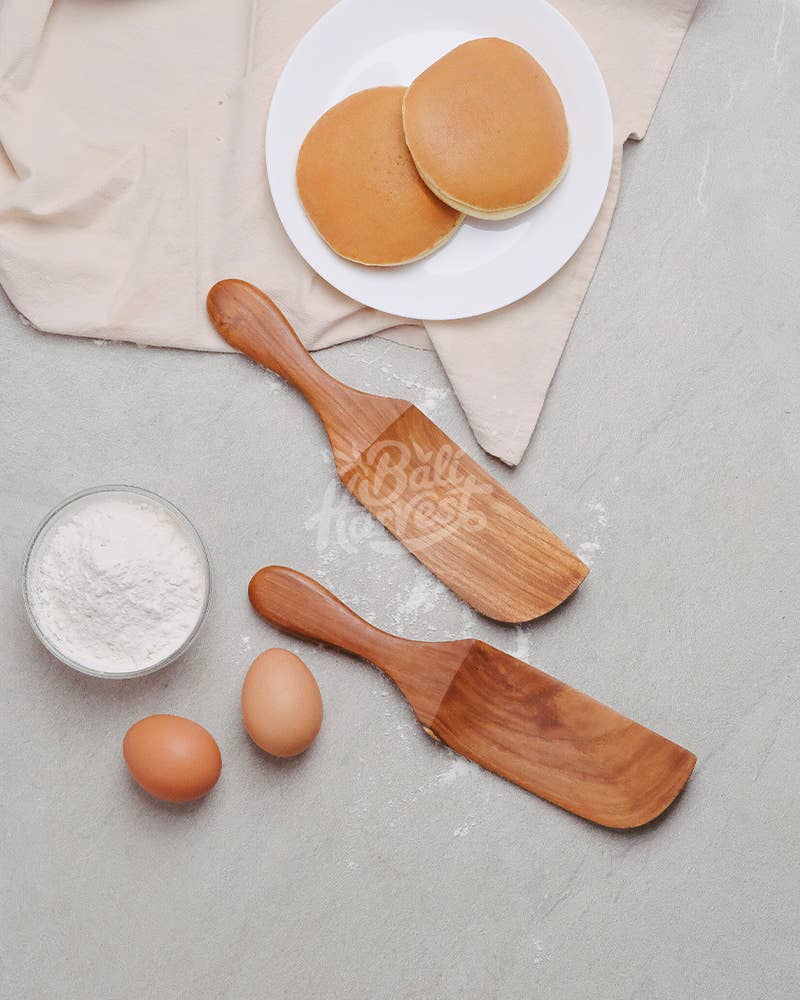 Bali Harvest - Wholesale Spatula/Turner - Teak Wooden Pancake Spatula Turner Flipper - Breakfast Egg1