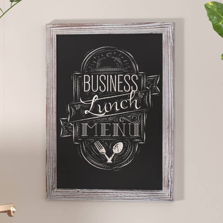 HBCY 18 x 24 Whitewashed Magnetic Hanging Chalkboard for wholesale by Flash Furniture