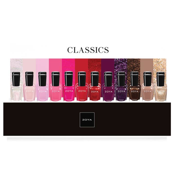 Zoya, Qtica, Smart Spa - Wholesale Nail Polish - Zoya Nail Polish Core Classics 36 PC Display