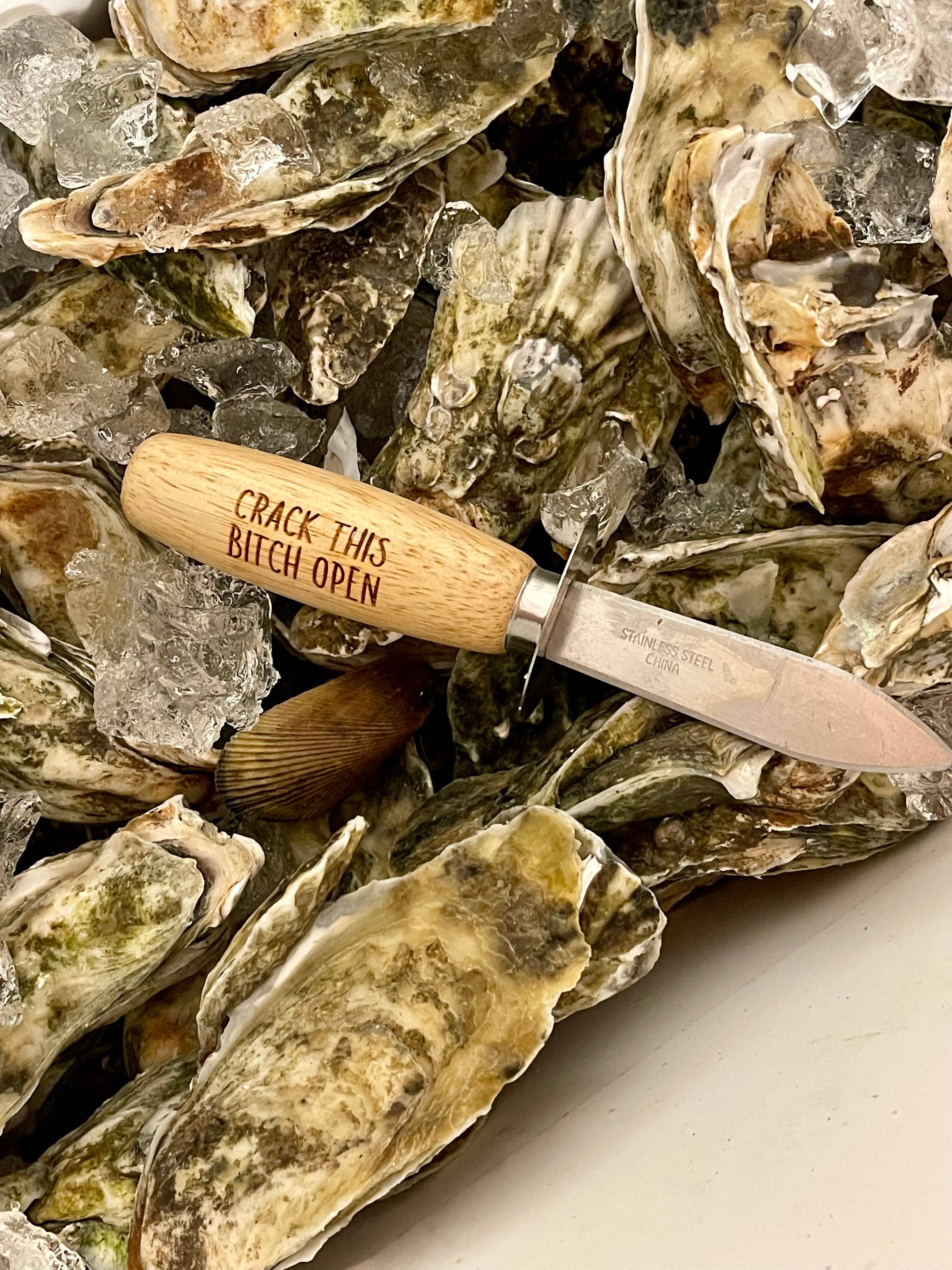Dirty Grove by Hazel Grove Customs - Wholesale Kitchen/Utility Knife - Personalized Oyster Shucker, Engraved Oyster Shucker2