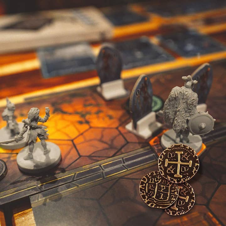 Leib Games - Wholesale Keepsake Coin/Token - Bronze Metal Pirate Coins for Board Games - 35 Pcs, M Size2