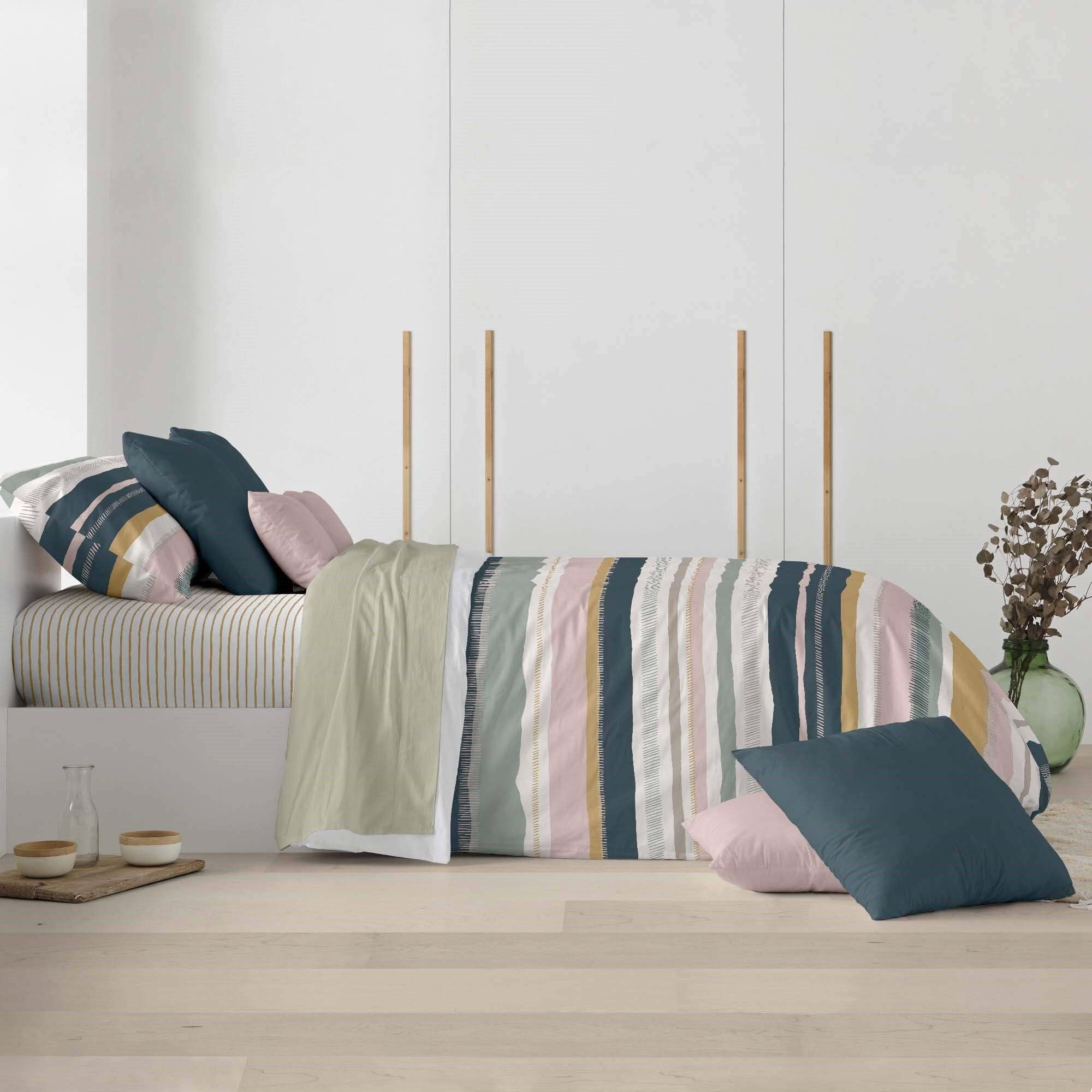 SG HOGAR - Vente Housses de couette - Housse de couette Marken en coton 100 % avec fermeture pratique en col bouteille4