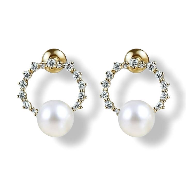 Glänzende Kranz-Perlenohrringe für den Großhandel von Ninemoo