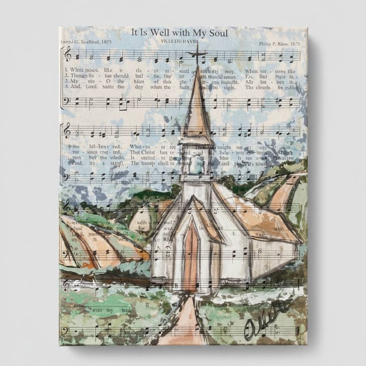 Impression sur toile d'un hymne d'église, tableau, décoration d'intérieur, chrétien pour la vente par Rustic Nester