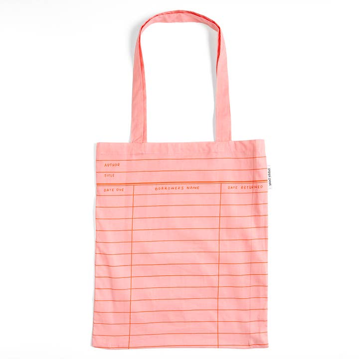 Pippi Post – Großhandel Tragetasche – Unisex – Leichte faltbare Tote-Bag mit pinker Bibliothekskarte6