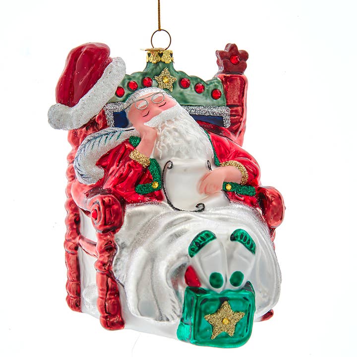 Kurt S. Adler, Inc. - Vente Objets de décoration - 6.25"NBL GM CHAISE DE SANTA +SWRVSKI STN