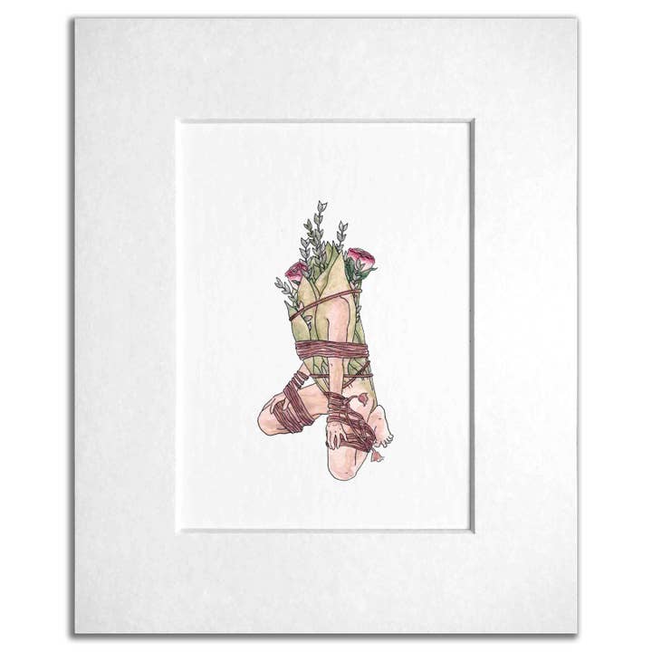 Smudge Stick Shibari Art Print for wholesale by Maridad Studio