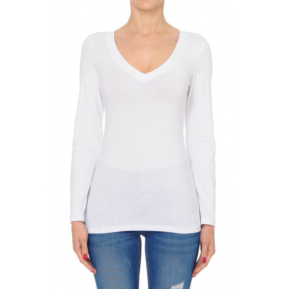 Paperdoll – wholesale Stickad topp - Dam – V-RINGAD LÅNGÄRMAD BASTOPP5