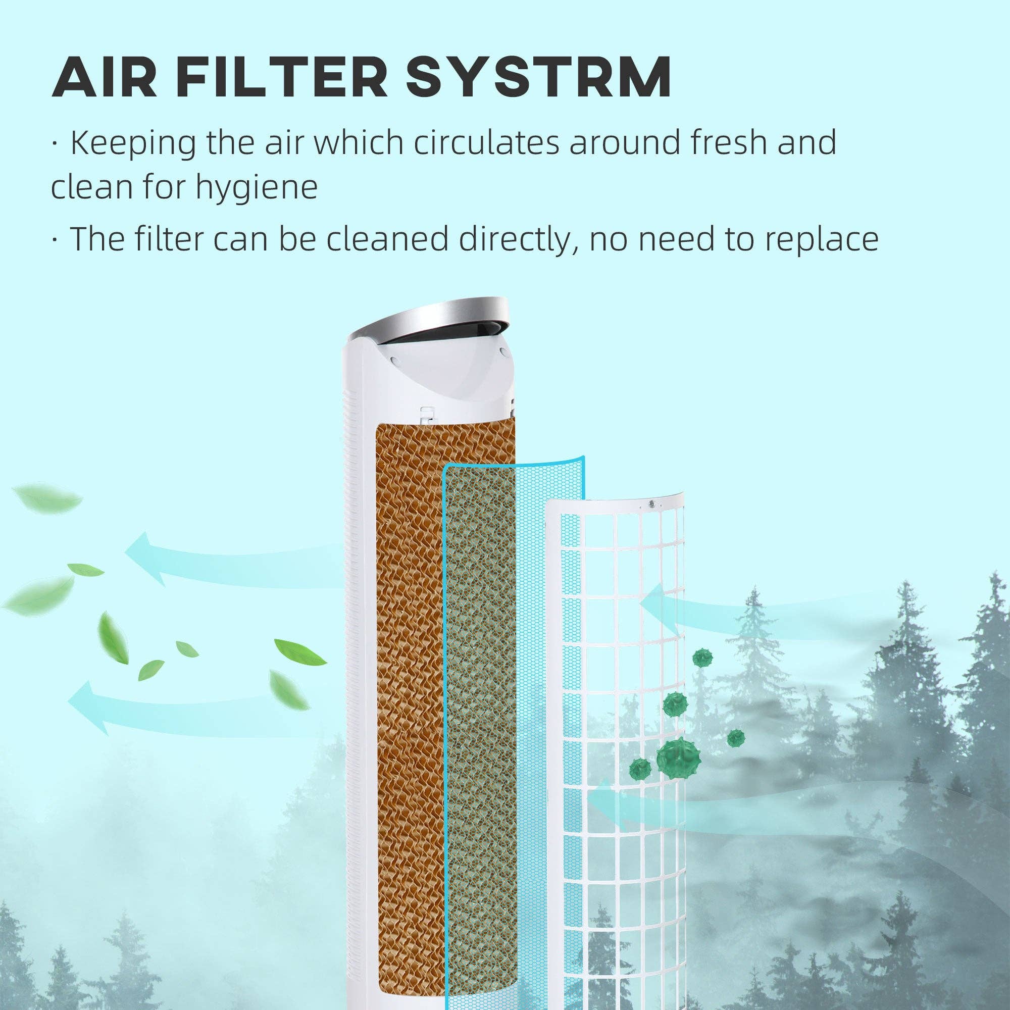 39F Inc. - Wholesale Electric Fan - 40" Evaporative Air Cooler – 3-In-1 Portable4