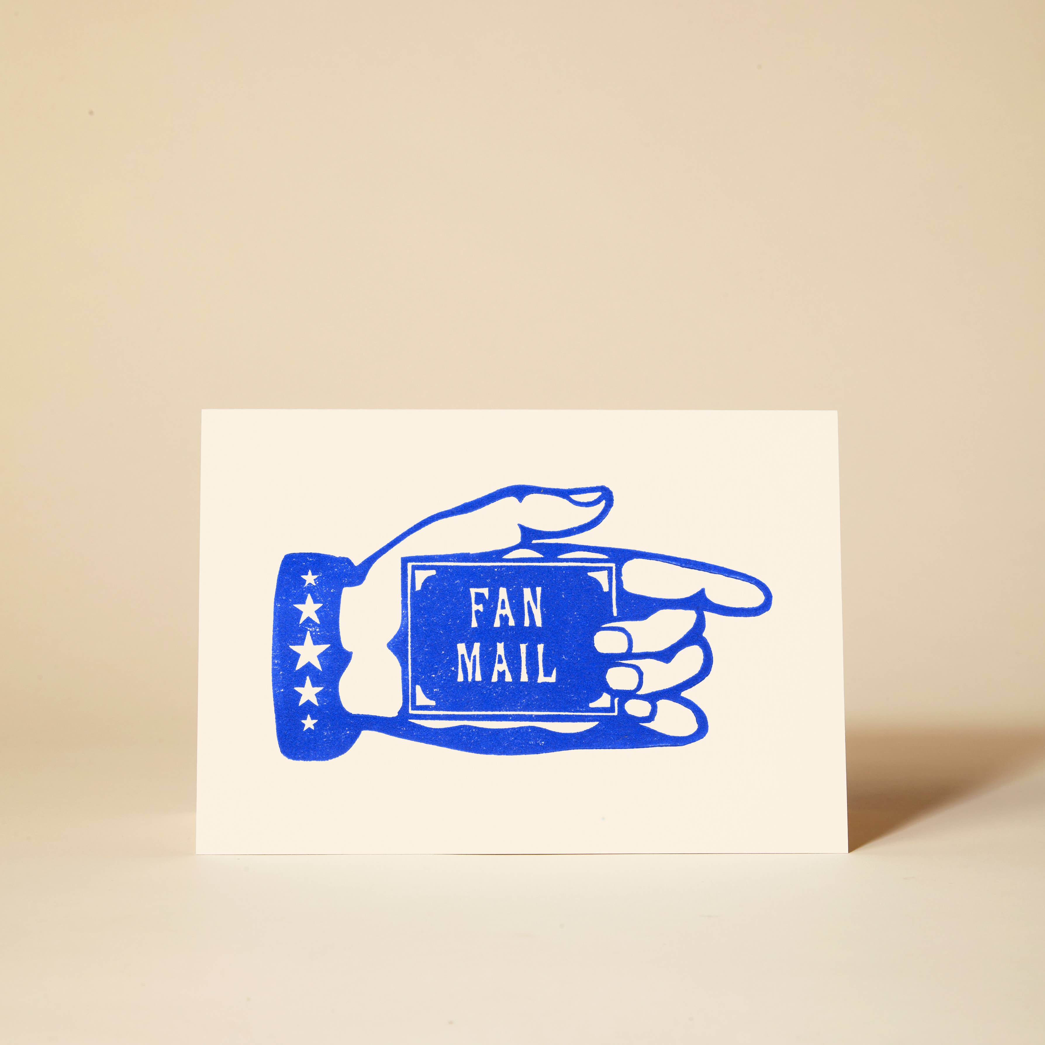 Pressed and Folded - Wholesale Everyday Greeting Card - Fan Mail Linocut Greeting Card0