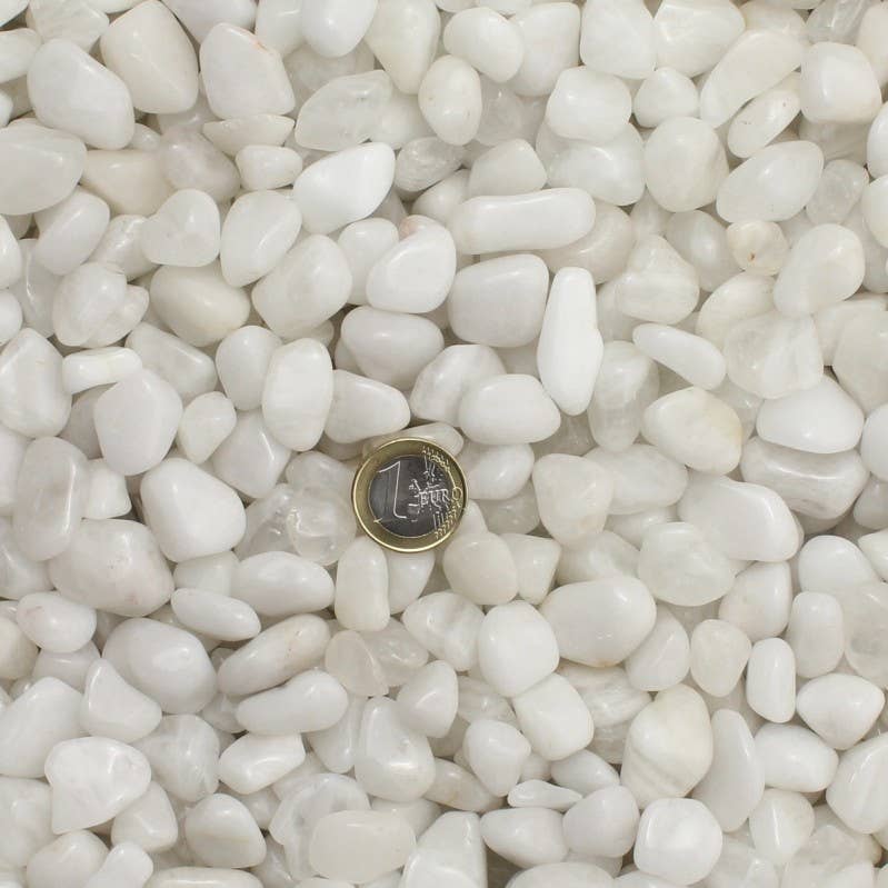 UniArt - Wholesale Ornament - White quartz - bag of tumbled stones 200 grams1