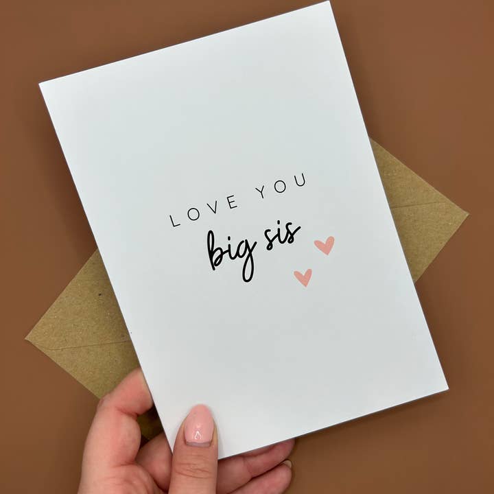 Swale Studios – wholesale Love card – Love You Big Sis Greeting Card1