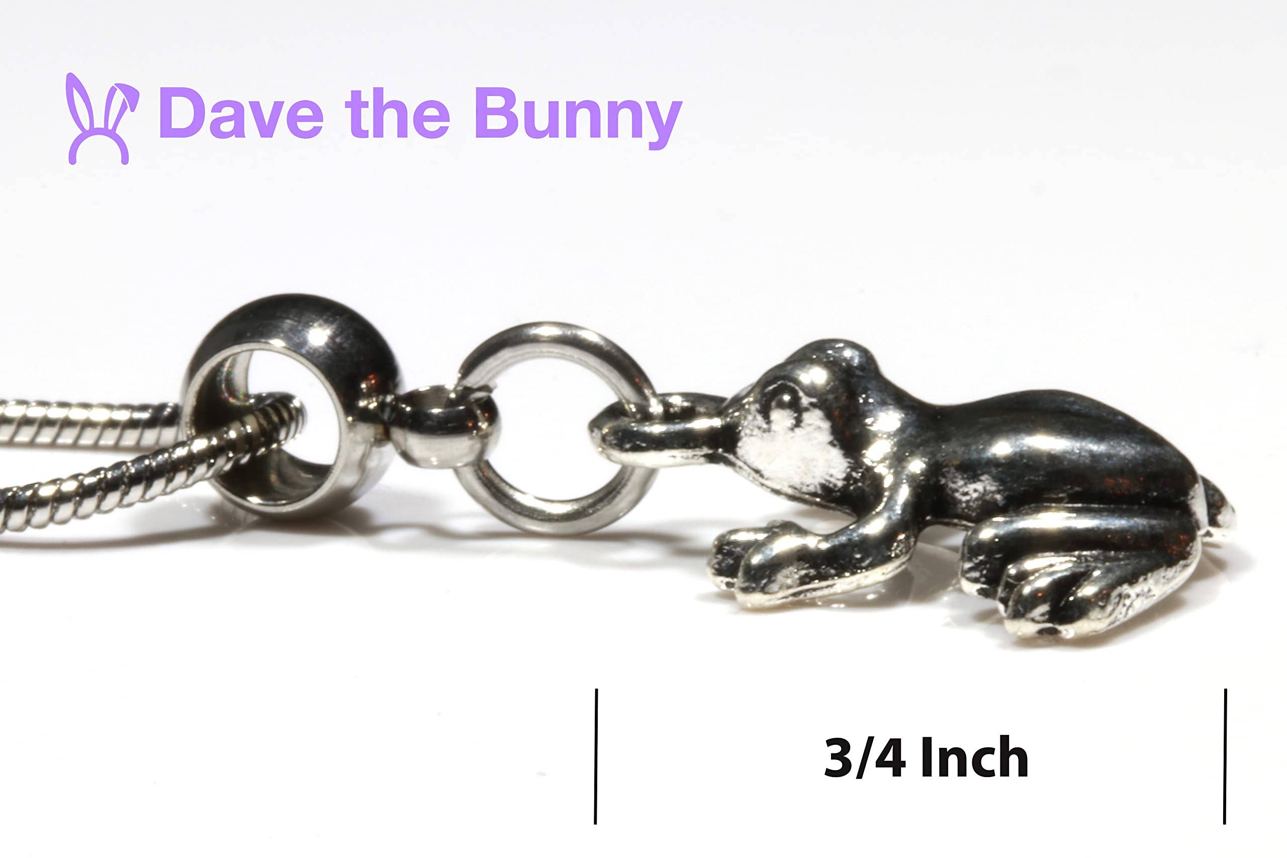Dave The Bunny – wholesale Pendant/charm necklace – Frog Gifts for Women - 100% Stainless Steel Snake Chain with Cute Frog Stuff and Frog Necklace Cute Stuff for Teen Girls Accessories for Teen Girls and Cool Stuff for Teens nice Frog Jewelry for Women2