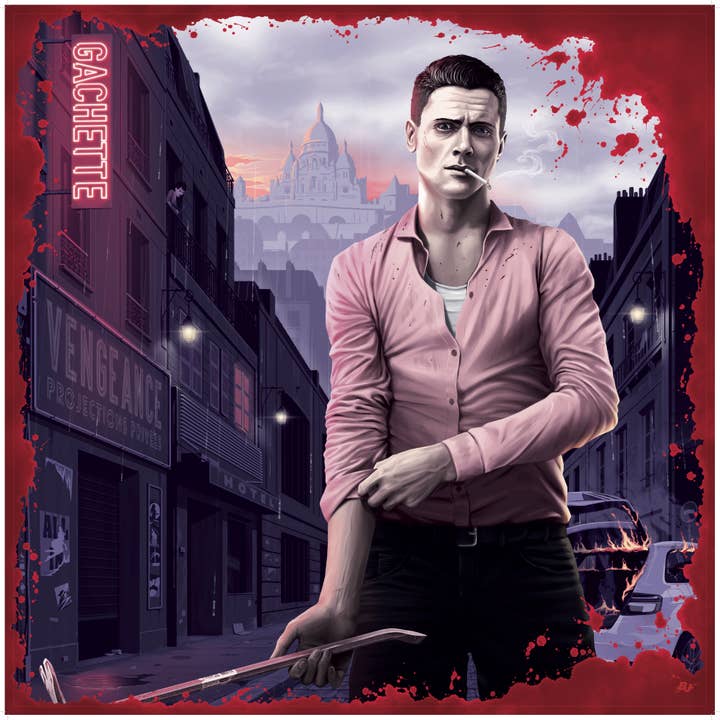 Sciarpa in seta della collezione Vengeance per la vendita all'ingrosso da parte di Gachette Paris