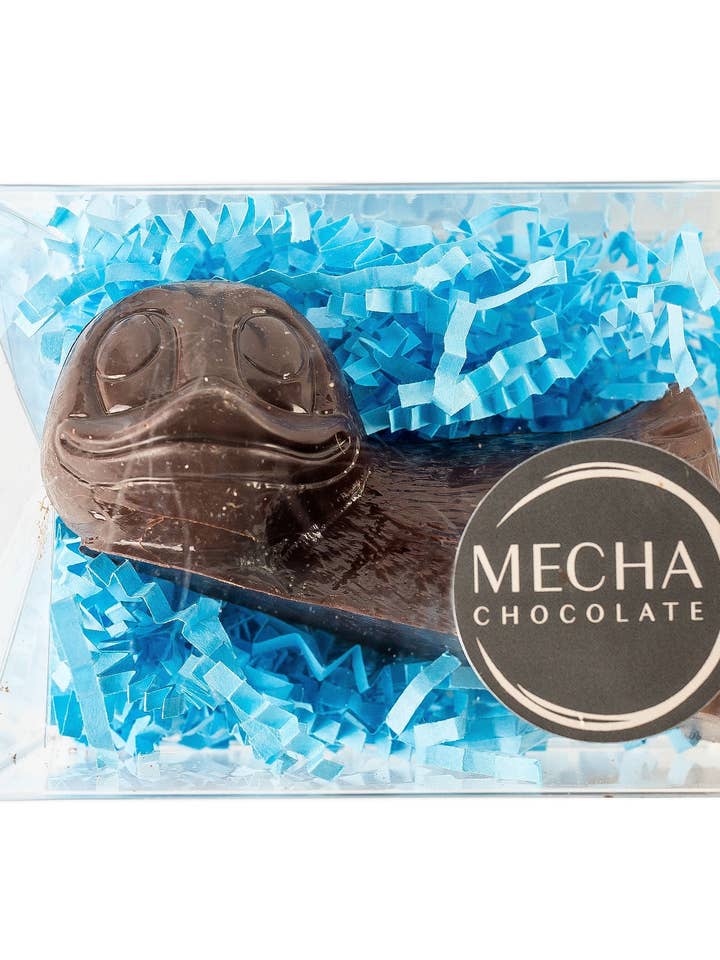 Peanut Butter Filled Duck (Dark Chocolate) (6 oz) for wholesale by MECHA Chocolate