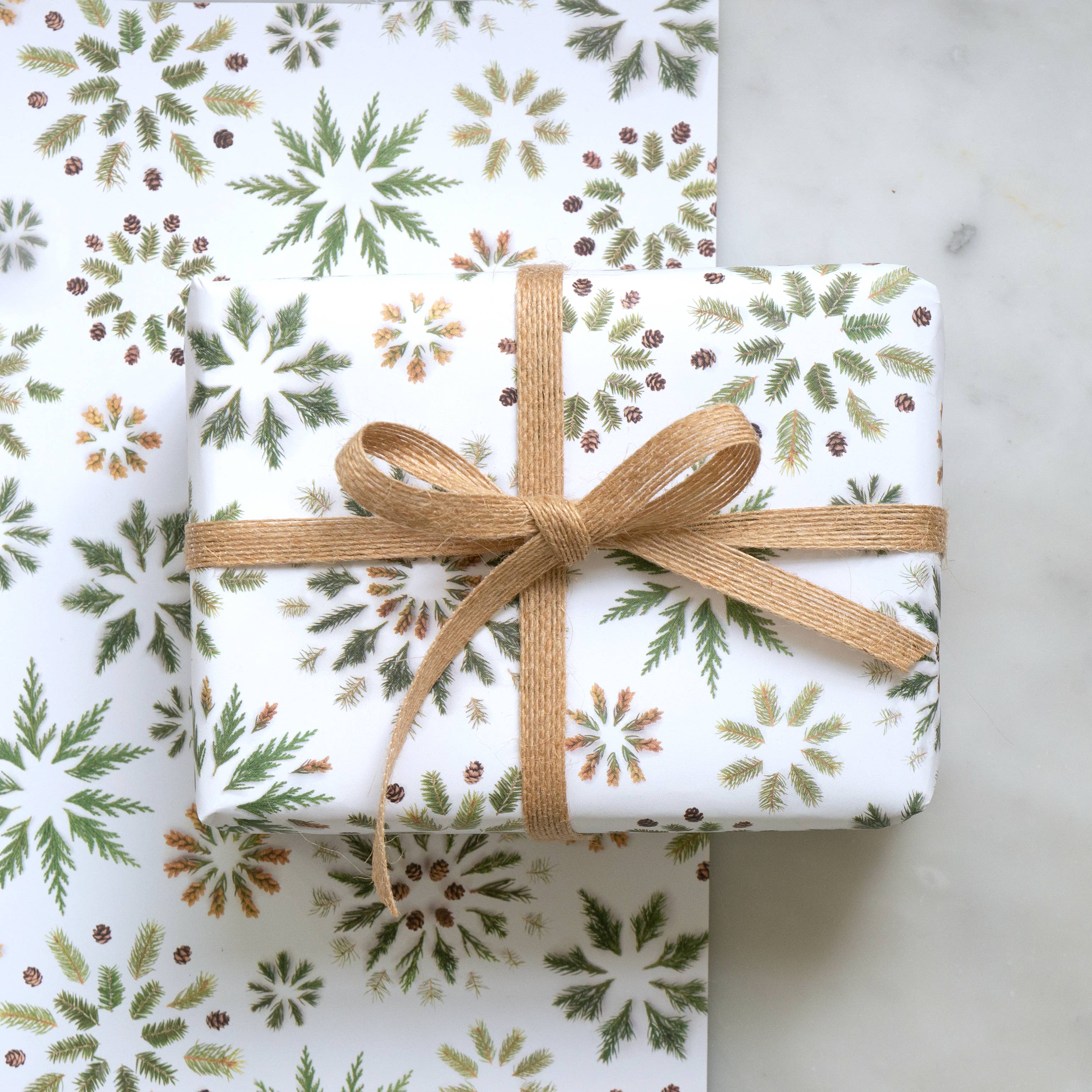 Bottle Branch - Wholesale Flat Wrap - Gift Wrap - evergreens stars3