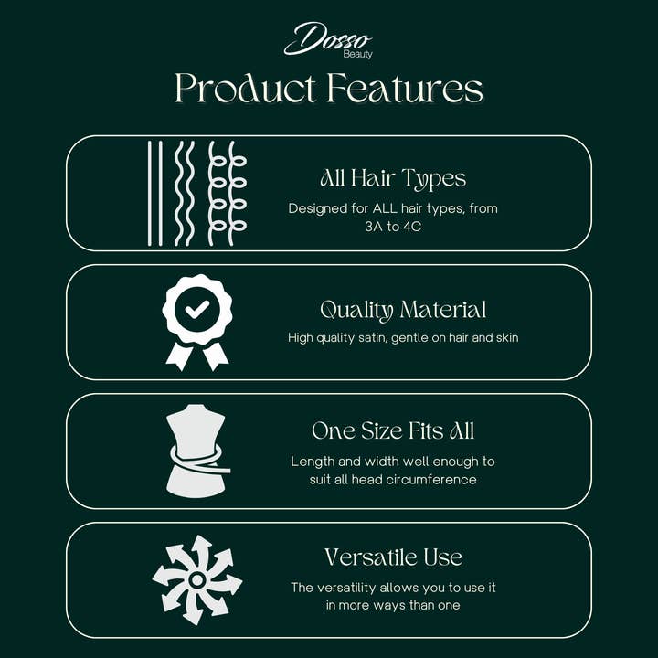 Dosso Beauty – wholesale Sleep cap / bonnet – women's – Satin Braid Bonnet4