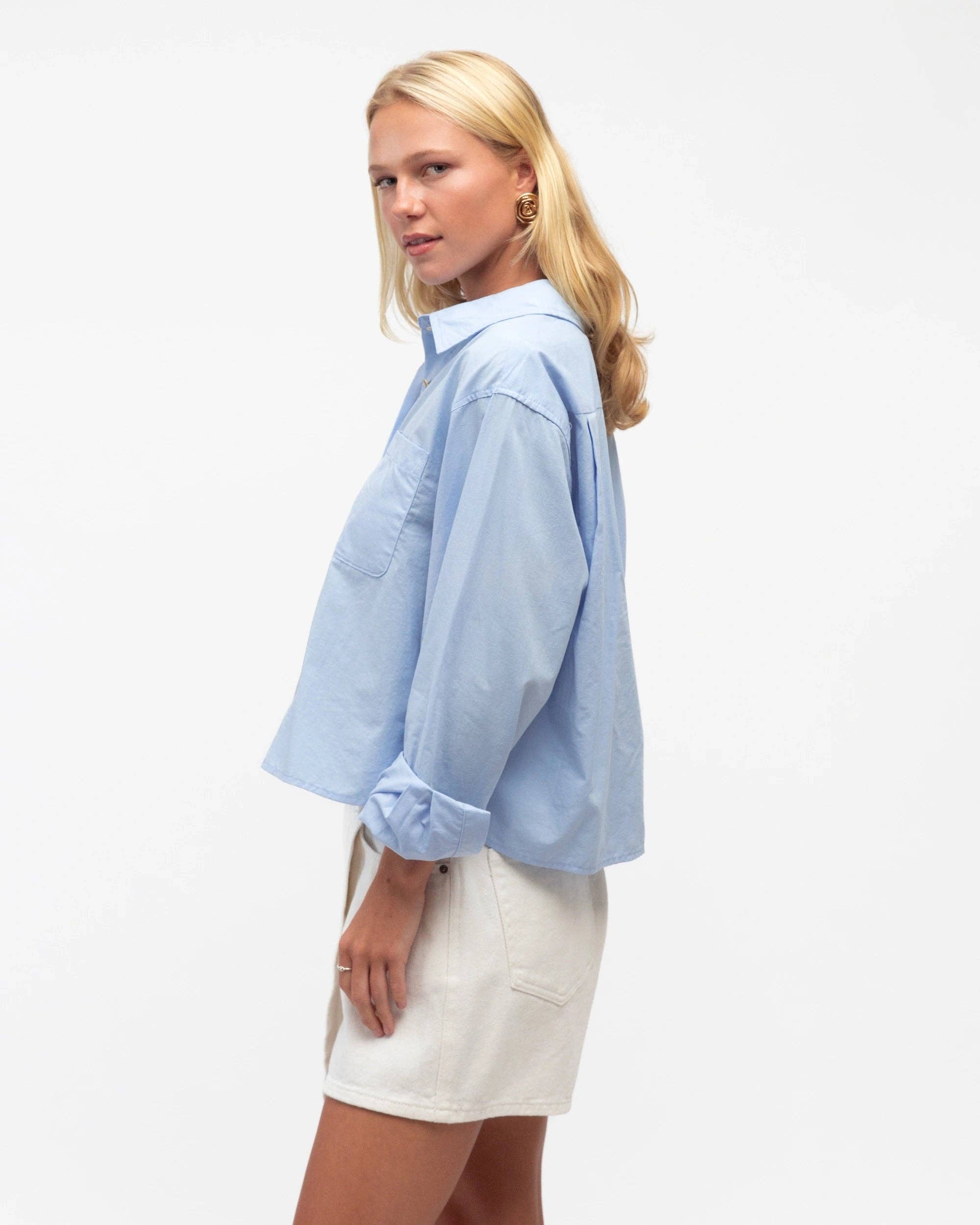 Global Fashion House - Wholesale Button Down Shirt - Women's - BOXY SILHOUETTE SHIRT8
