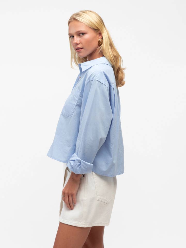 Global Fashion House - Wholesale Button Down Shirt - Women's - BOXY SILHOUETTE SHIRT8
