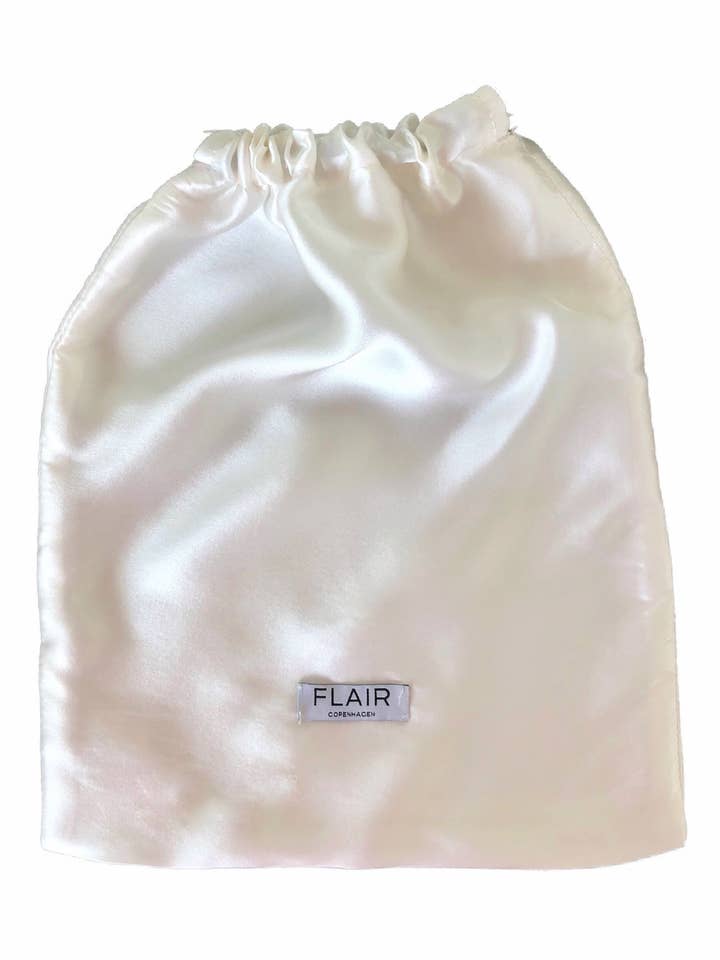 White Silk Travel Bag for wholesale by Flair Copenhagen