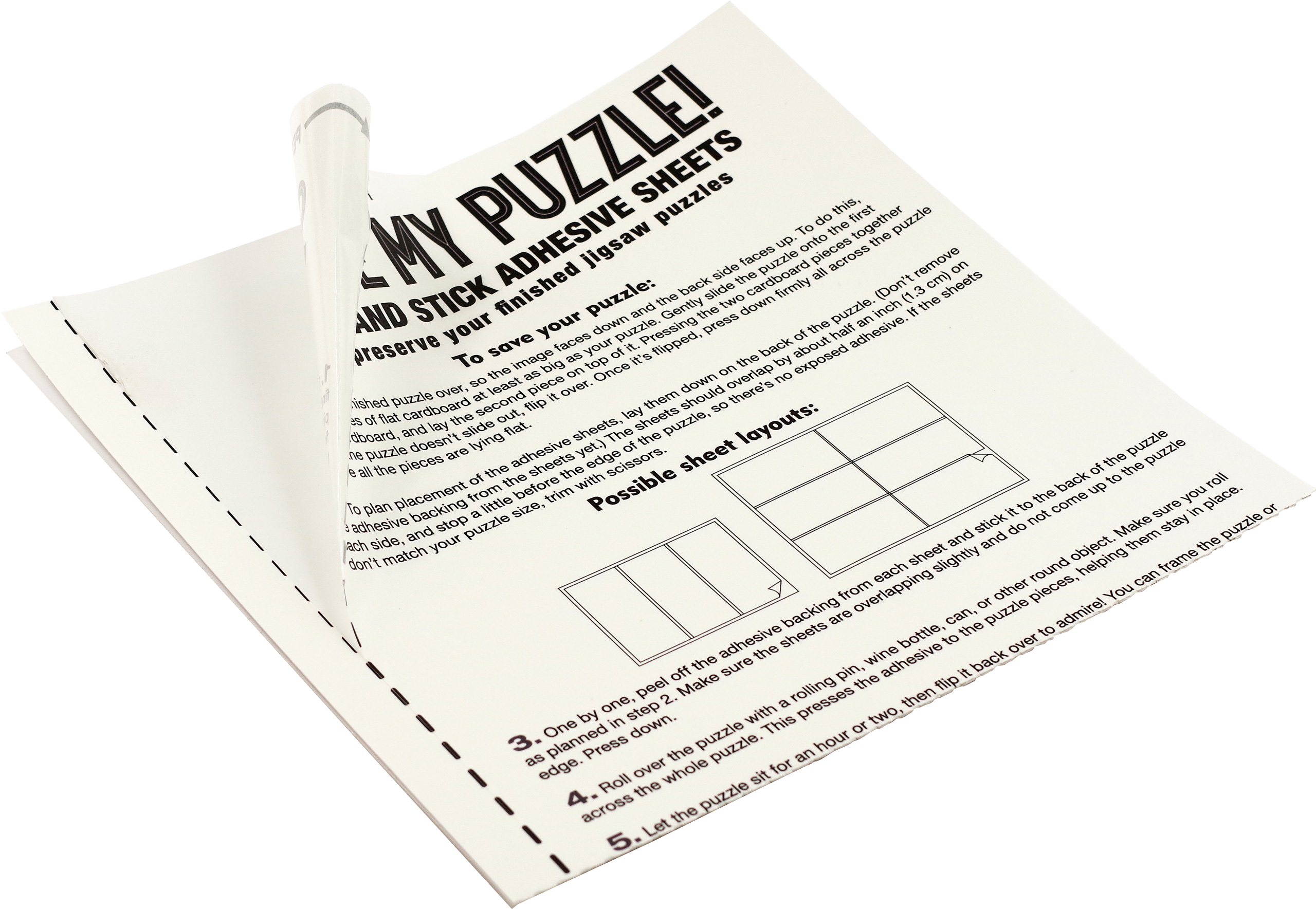 Peter Pauper Press - Wholesale Puzzle - Adult - Save My Puzzle! Peel and Stick Adhesive Sheets1