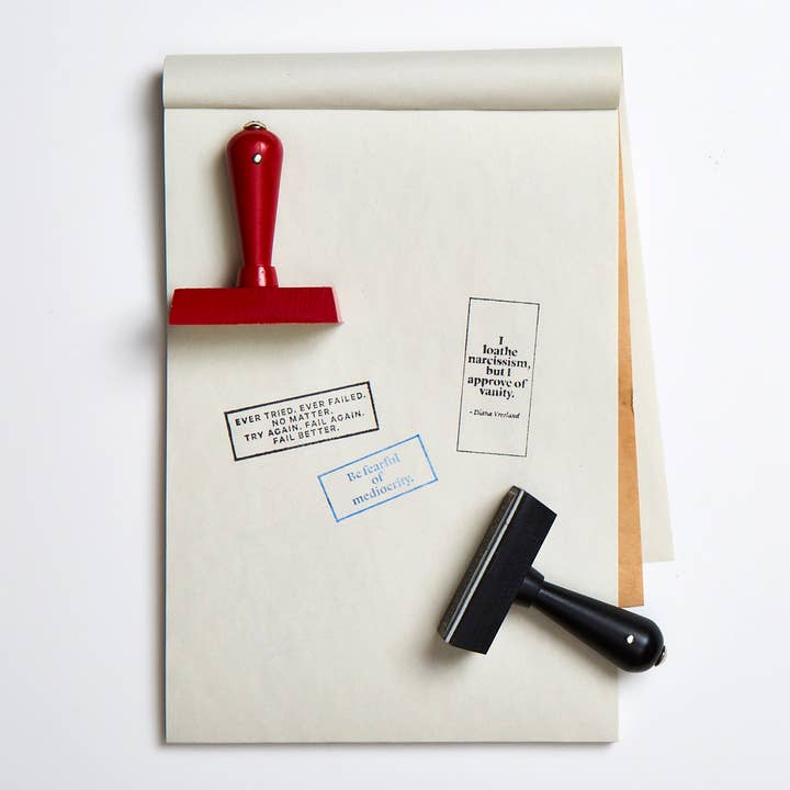Wms&Co. - Wholesale Rubber/Decorative Stamp - Philosophical Quote Hand Stamp - Rectangular