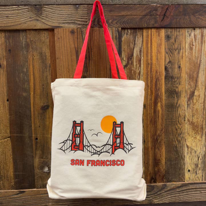 Foggy Golden Gate Bridge Tote for wholesale by Local Notion