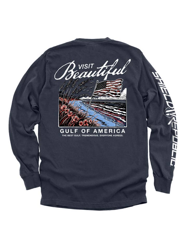 Shield Republic LLC - Wholesale Screen Printed T-Shirt - Men's - Visit Beautiful Gulf of America